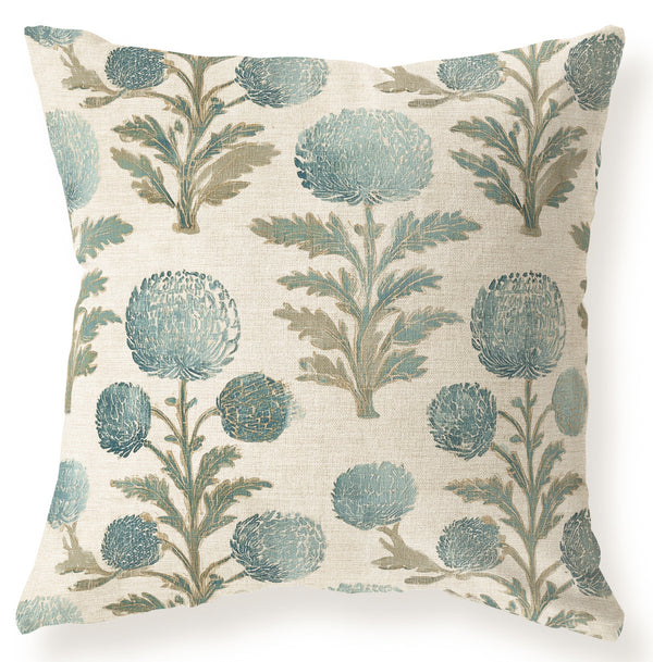 Francesca Blue blue floral pillow cover