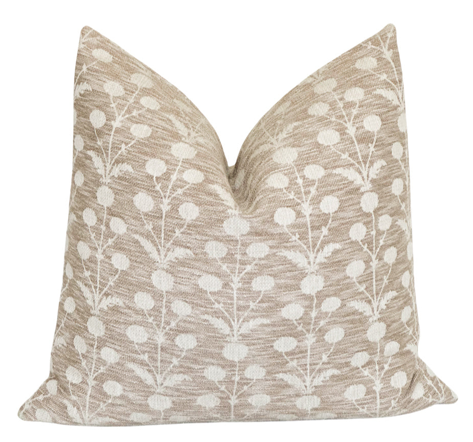 Cyrus woven floral motif pillow cover