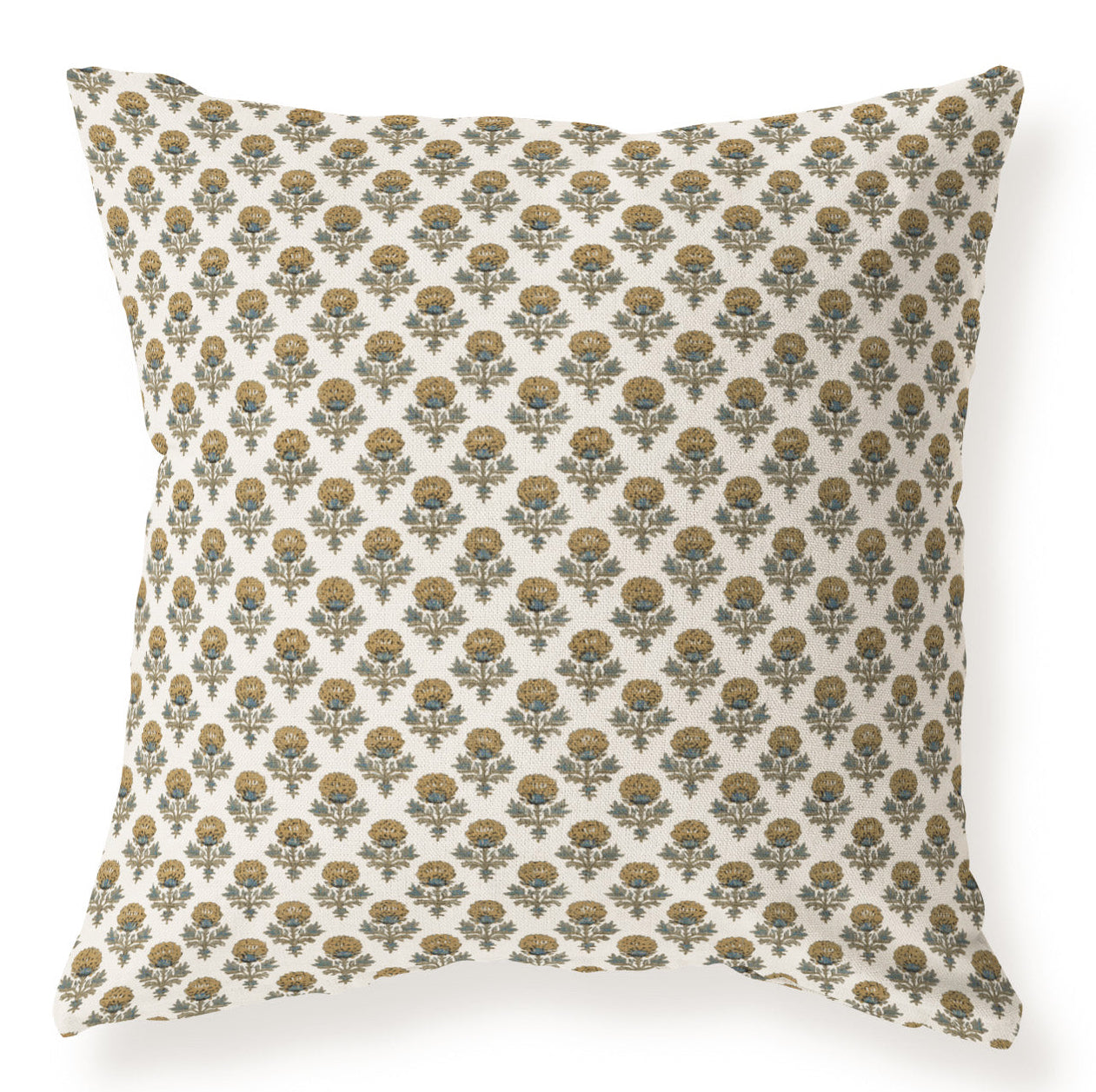 Kate floral block print pillow cover
