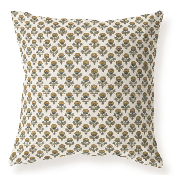 Kate floral block print pillow cover