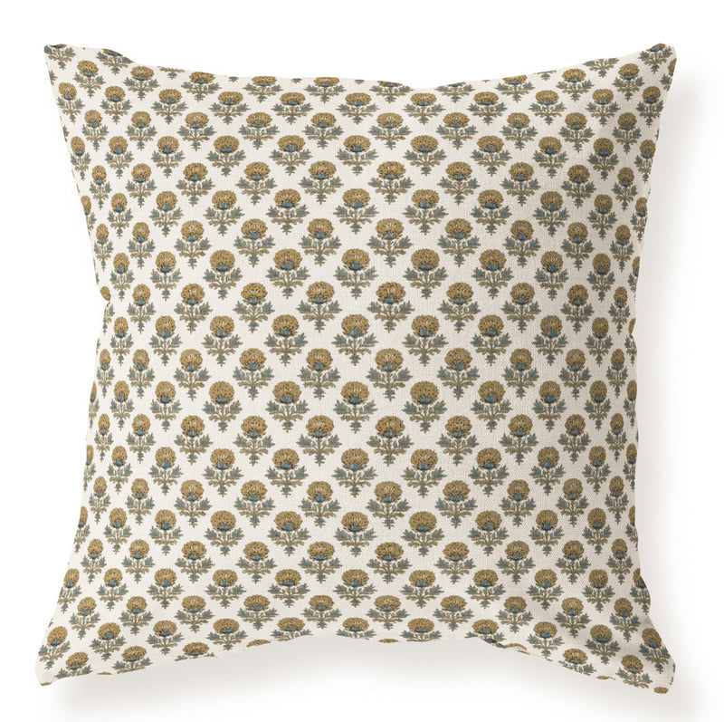 Kate floral block print pillow cover