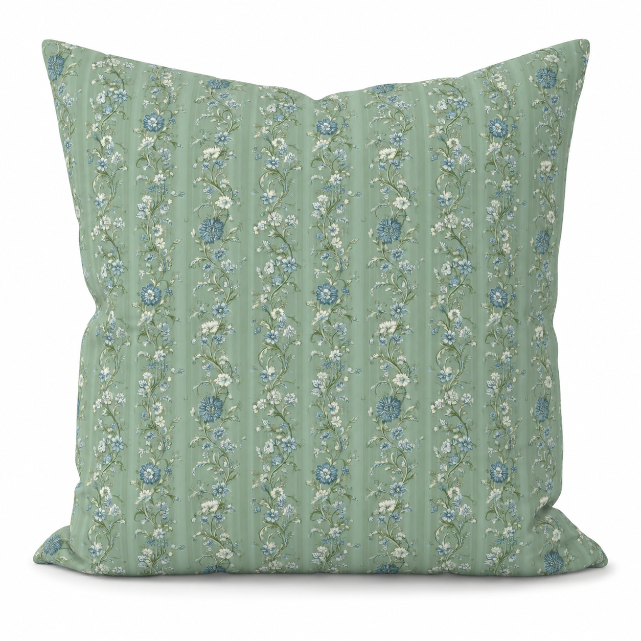Edith green floral pillow cover