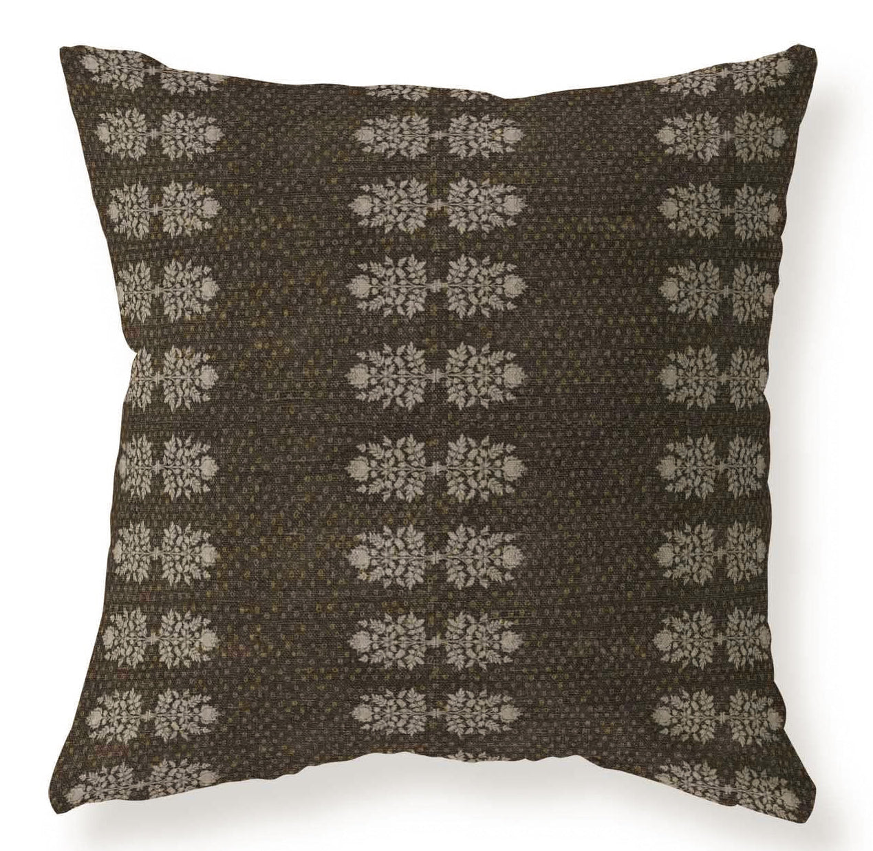 Eaton brown floral pillow cover