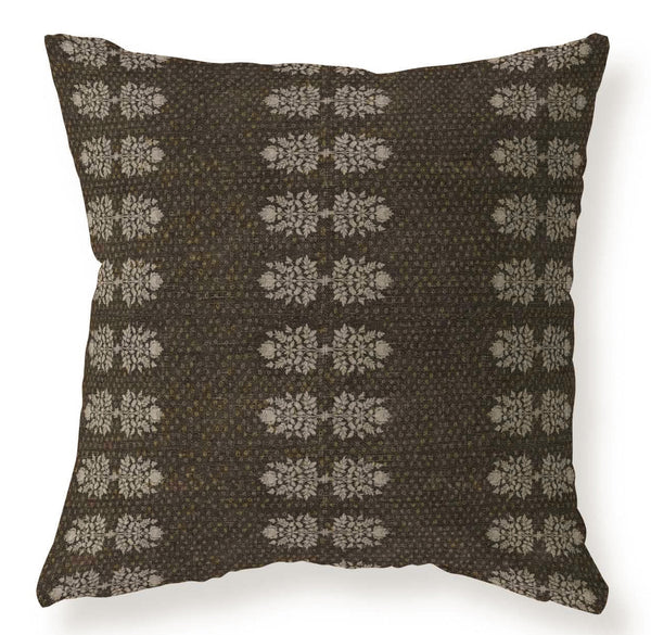 Eaton brown floral pillow cover