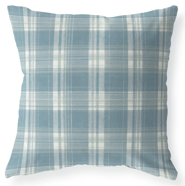 Harrison Powder blue plaid pillow cover