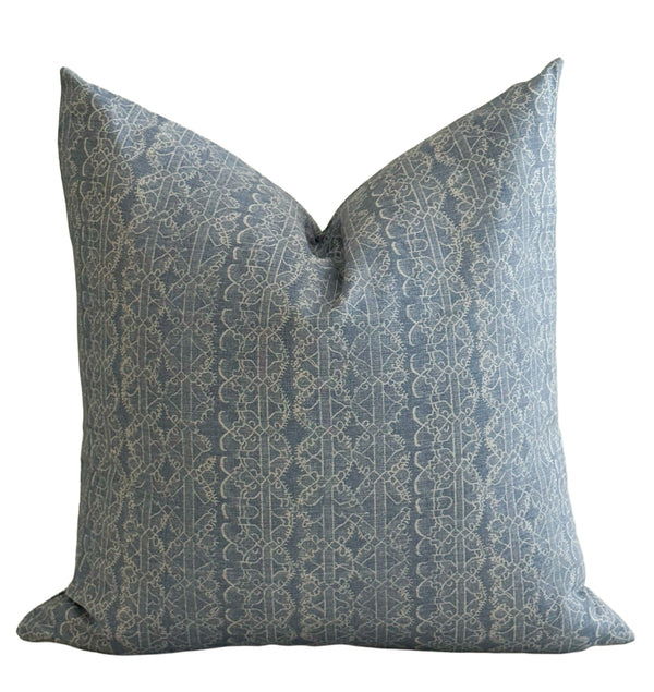 Natalie blue geometric pillow cover