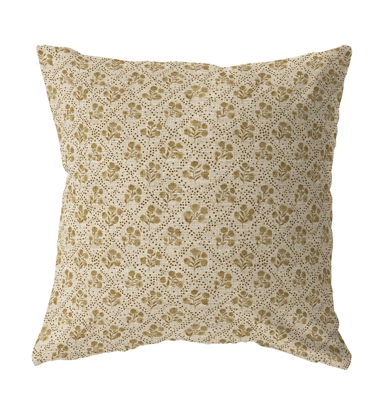 Celeste Gold gold floral pillow cover