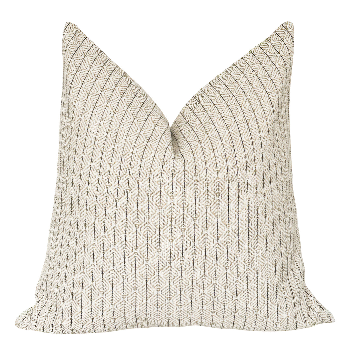 Percy neutral stripe pillow cover