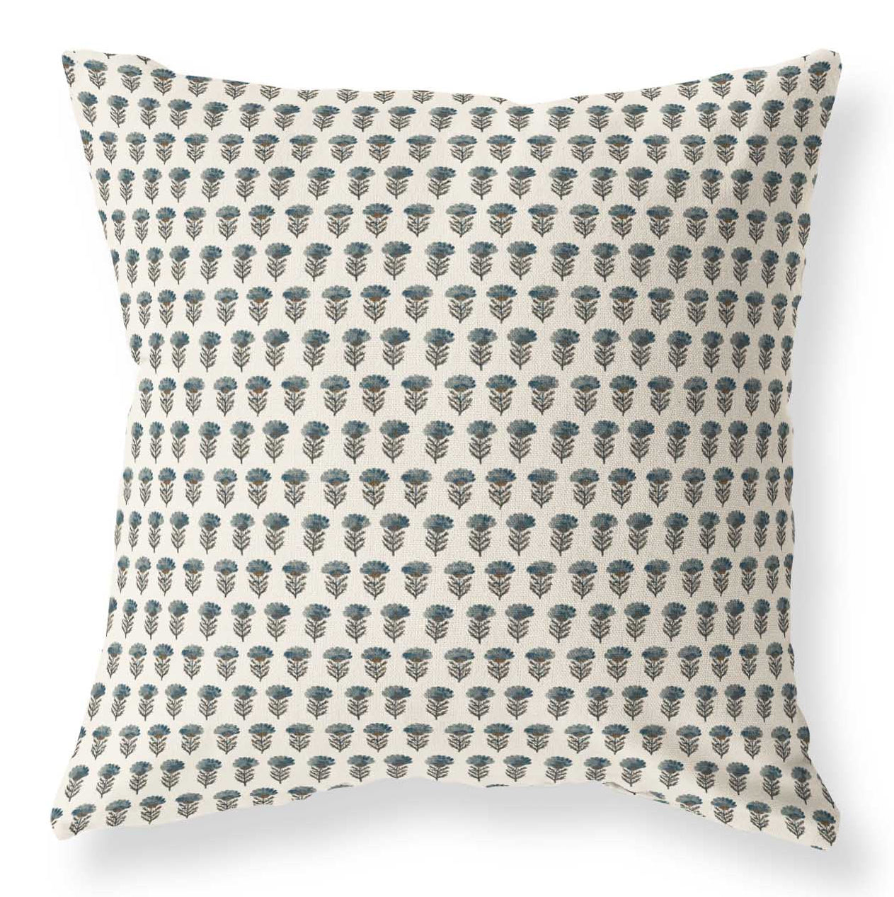 Chelsea Blue blue floral pillow cover