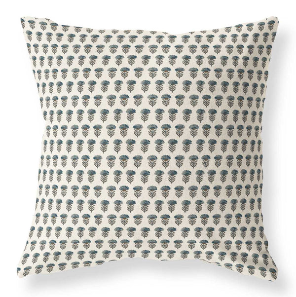 Chelsea Blue blue floral pillow cover
