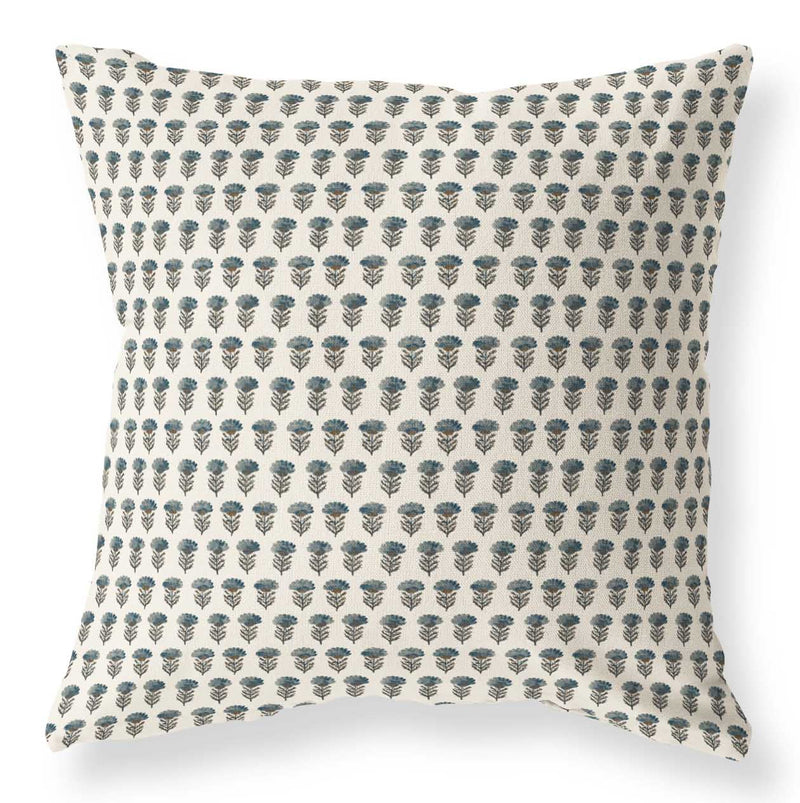Chelsea Blue blue floral pillow cover