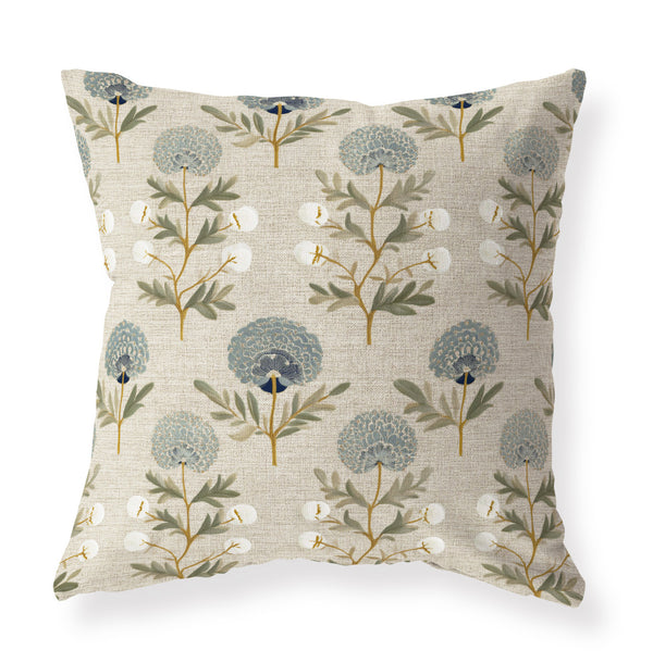 Ellie blue floral pillow cover