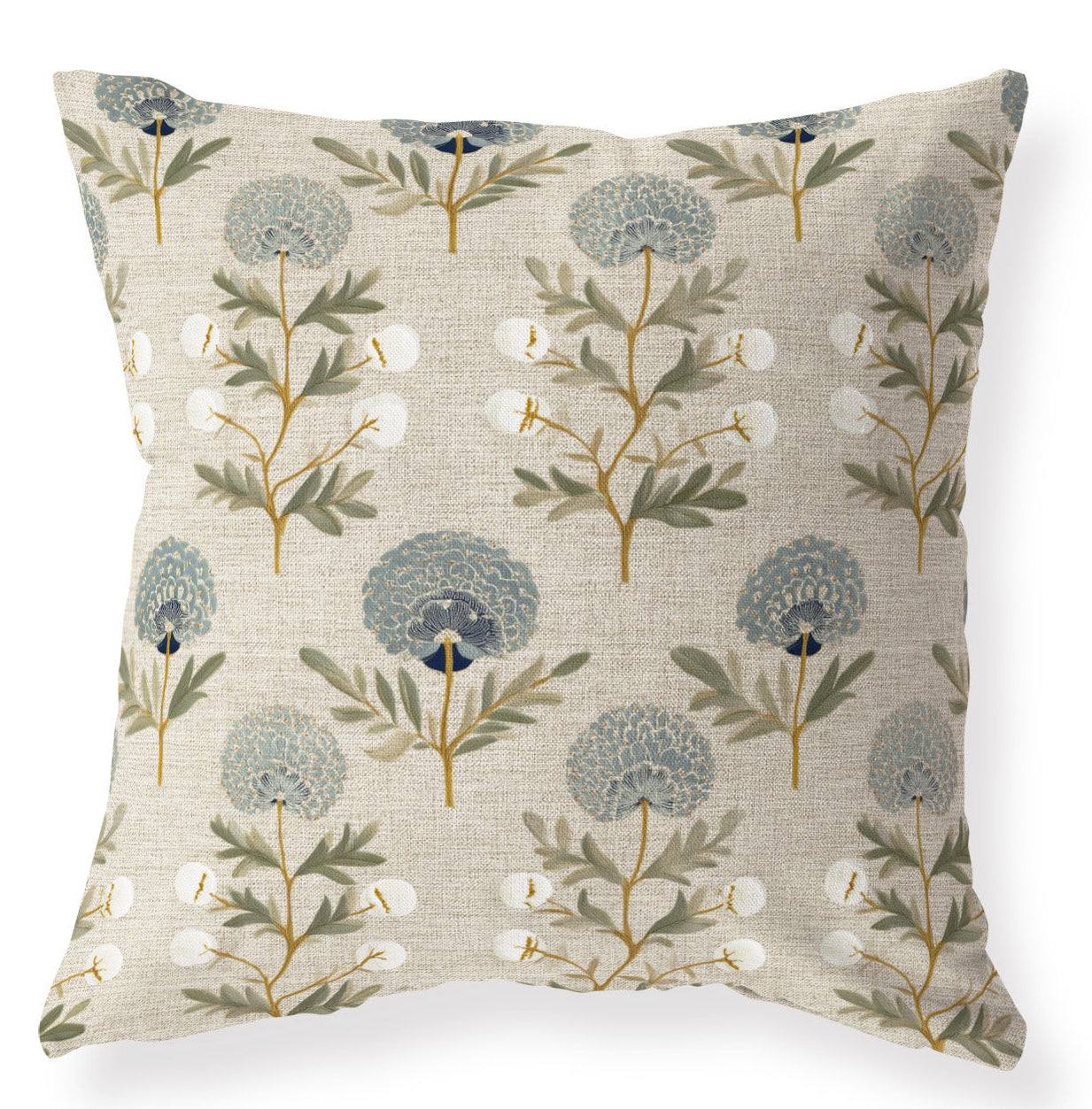 Ellie blue floral pillow cover