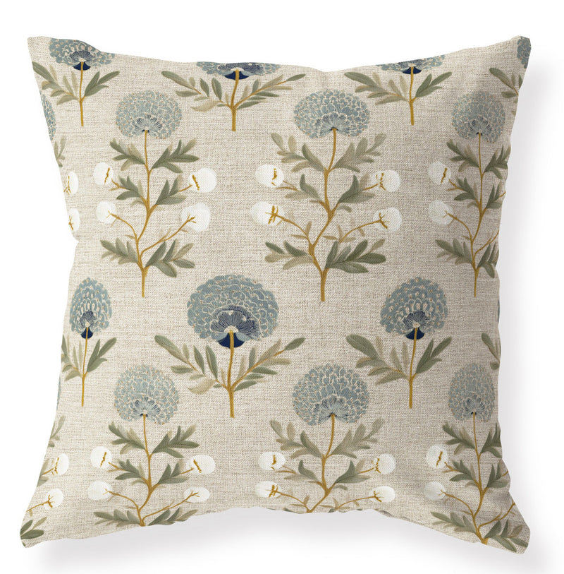 Ellie blue floral pillow cover