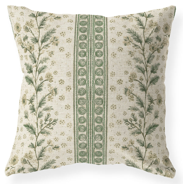 Erin Green green floral pillow cover