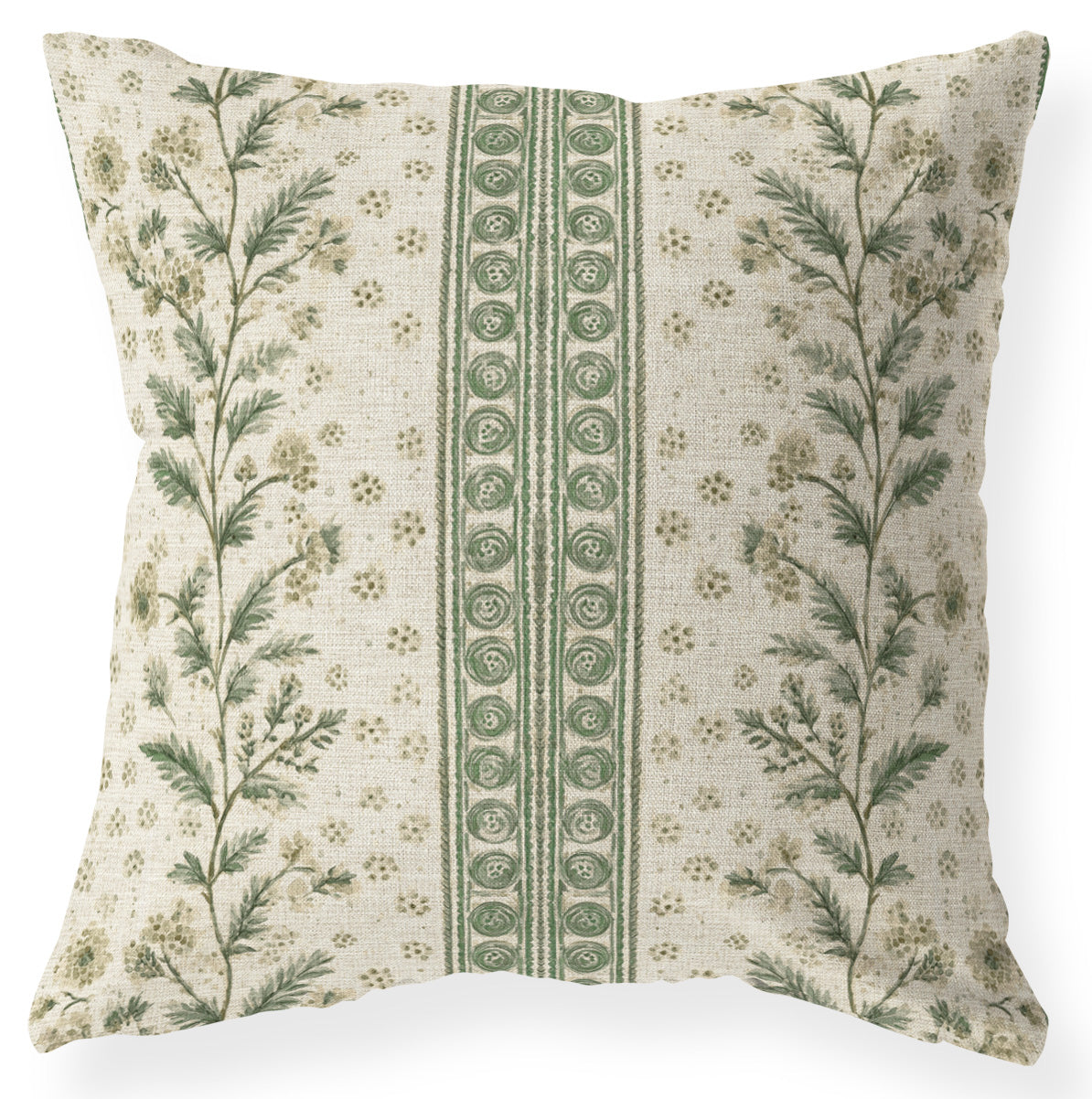 Erin Green green floral pillow cover