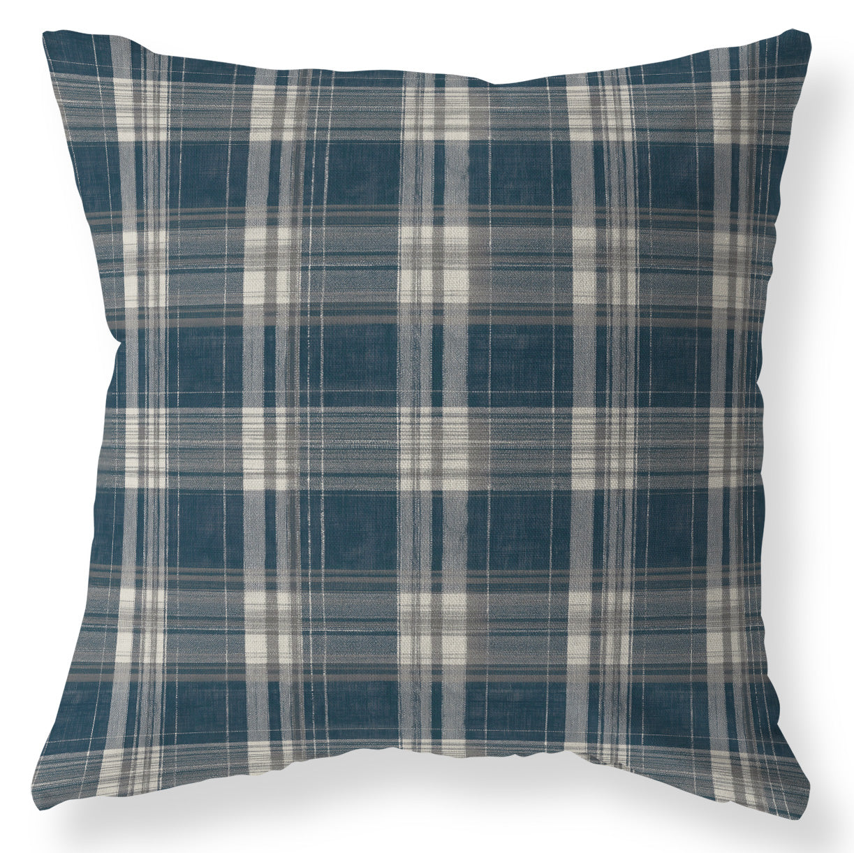 Harrison Navy navy plaid pillow cover
