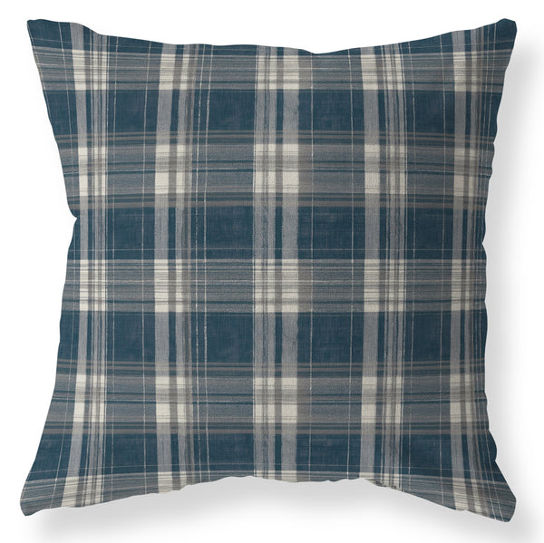 Harrison Navy navy plaid pillow cover
