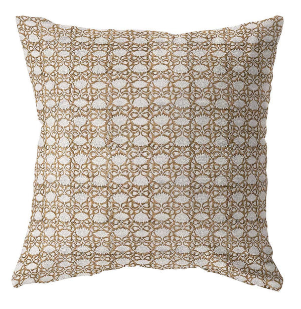 Goldie gold floral pillow cover