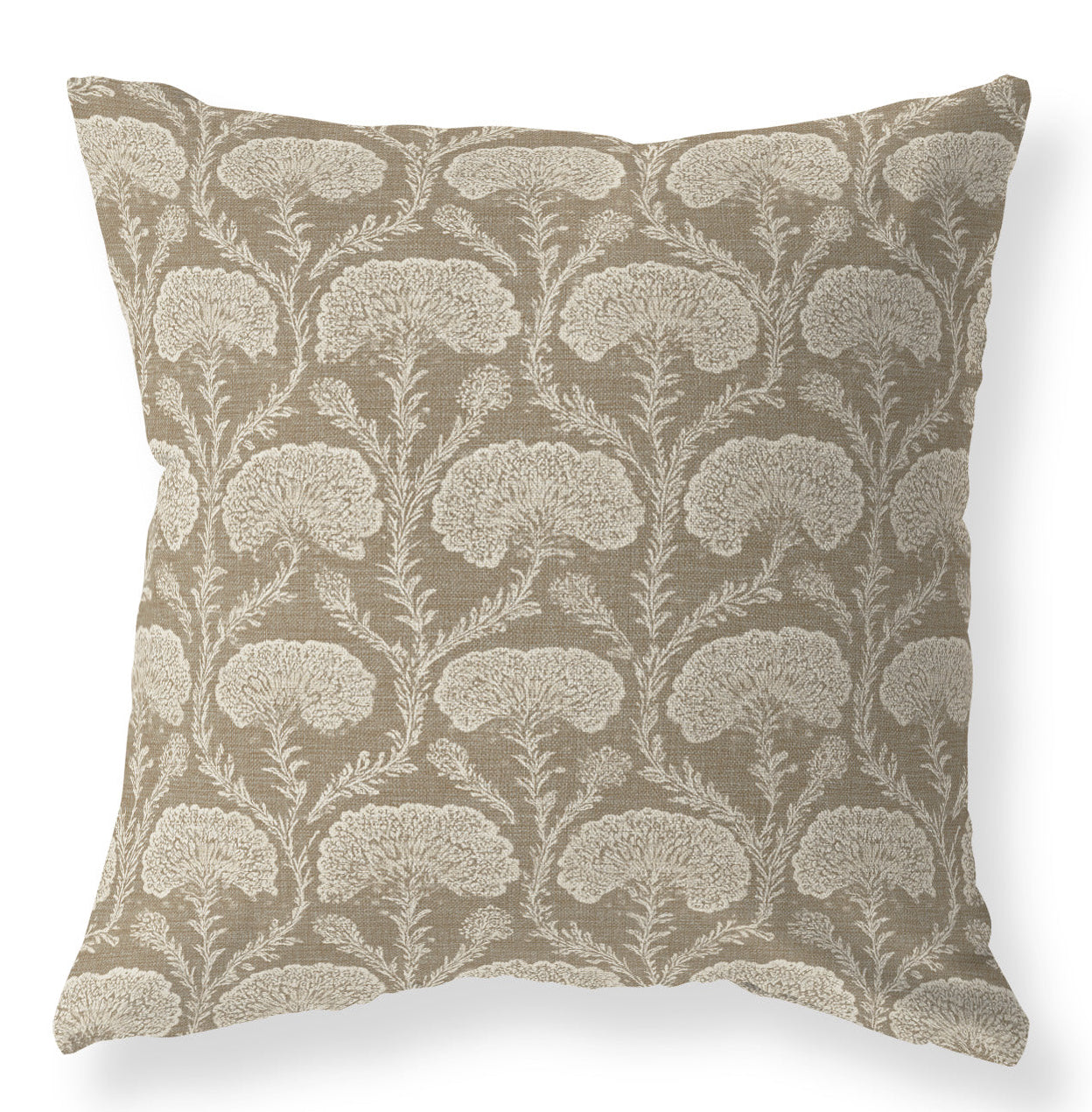 Nathaniel Taupe neutral floral pillow cover