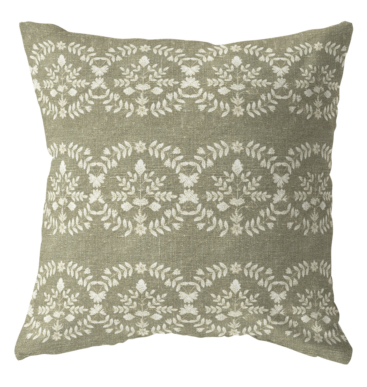 Shelby green floral pillow cover