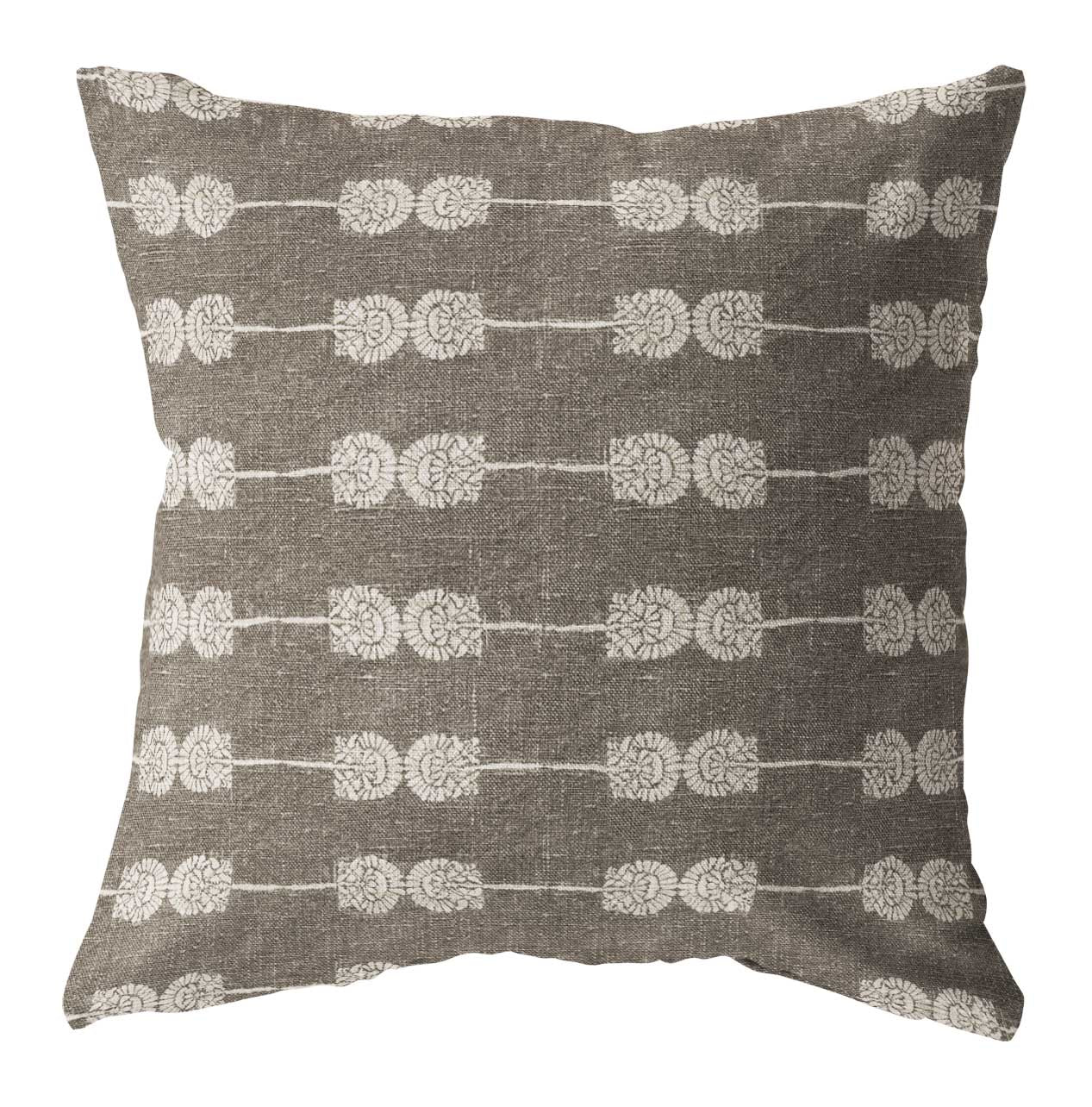 Anders grey floral pillow cover