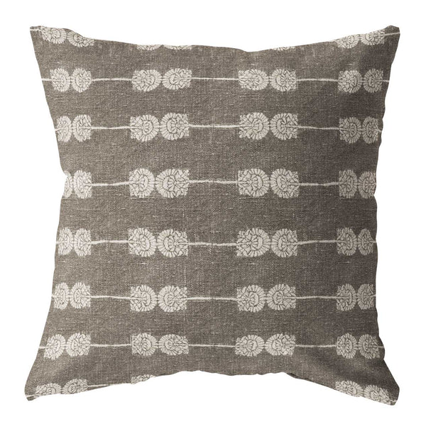 Anders grey floral pillow cover