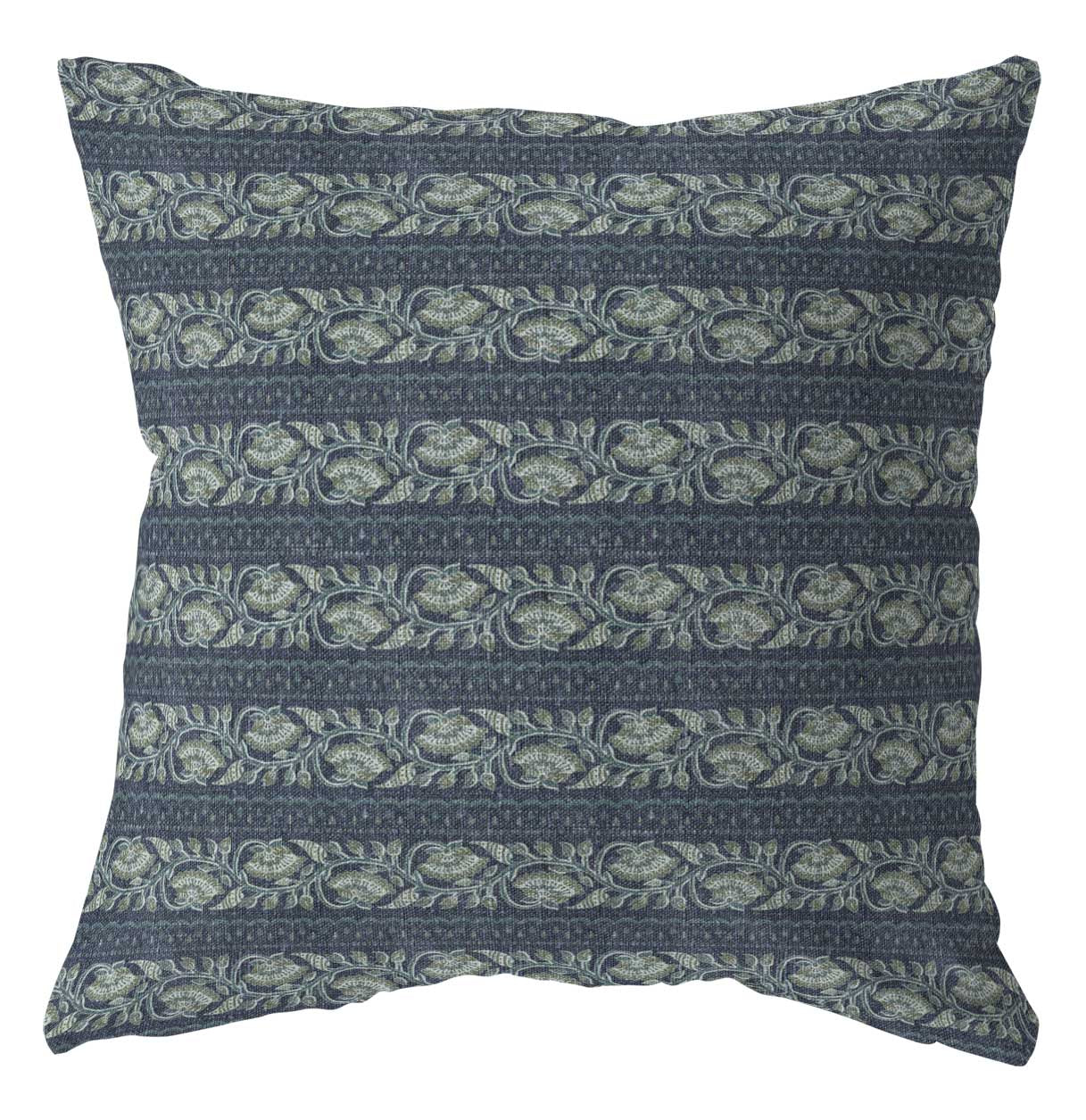 Delilah blue floral pillow cover