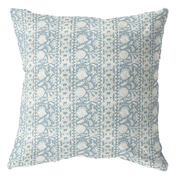 Everly blue floral pillow cover