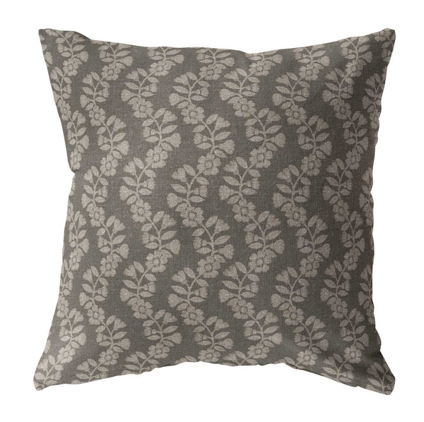 Lillian brown floral pillow cover