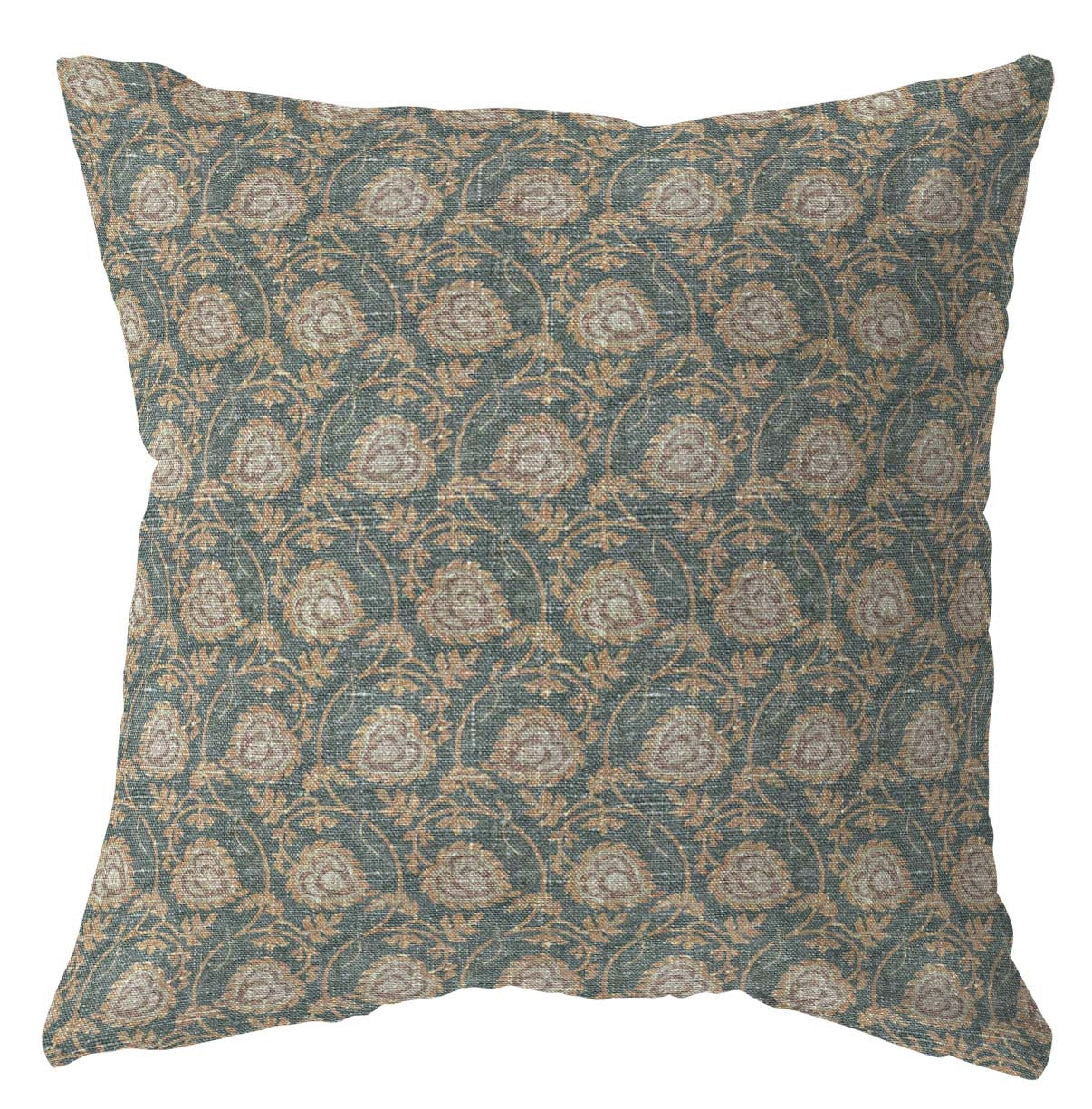 Louisa green floral pillow cover