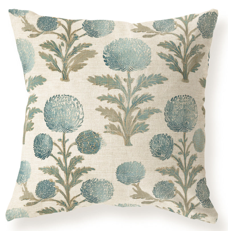 Francesca Blue blue floral pillow cover