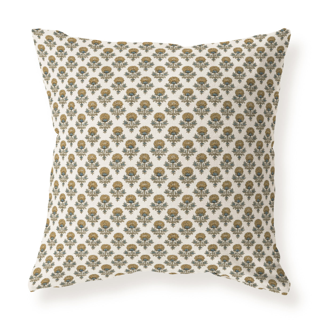 Kate floral block print pillow cover