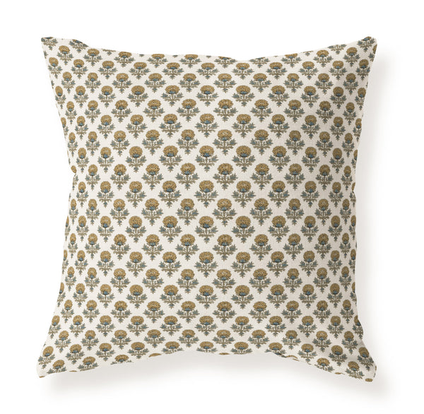 Kate floral block print pillow cover