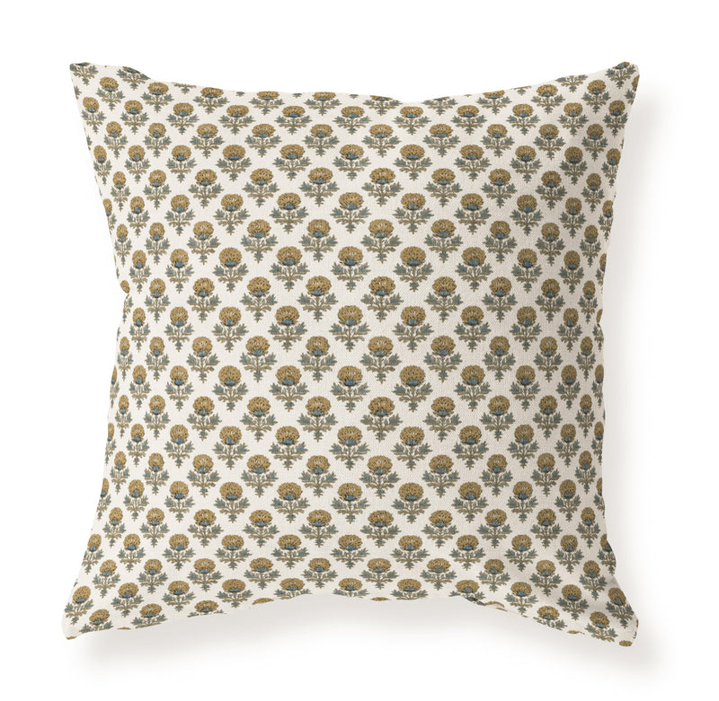 Kate floral block print pillow cover