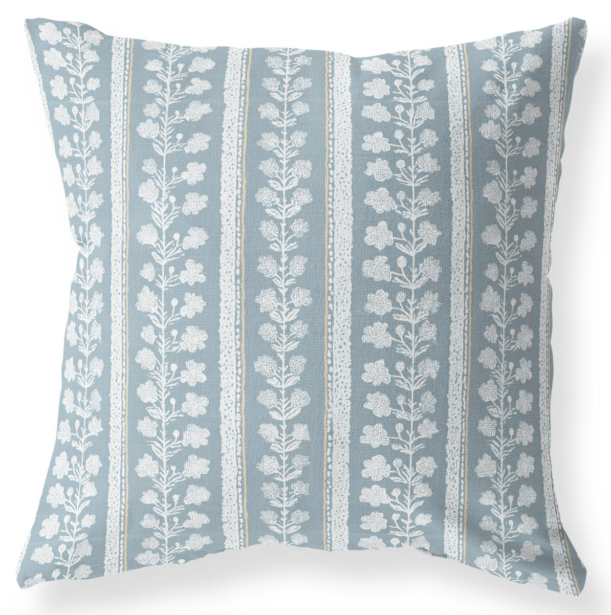 Maggie Blue blue floral stripe pillow cover