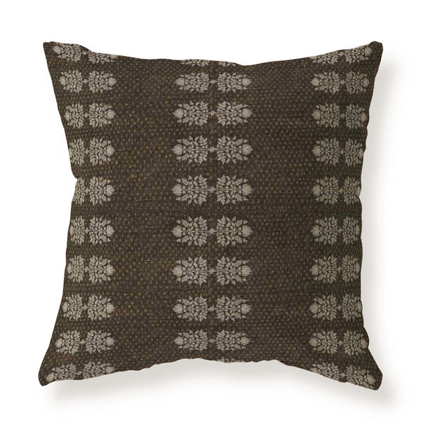 Eaton brown floral pillow cover
