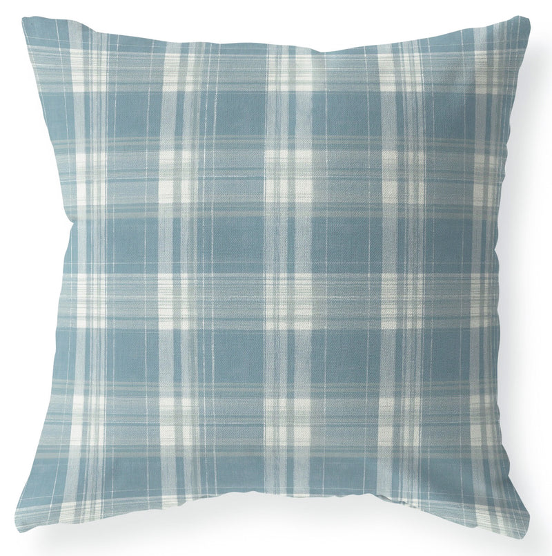 Harrison Powder blue plaid pillow cover
