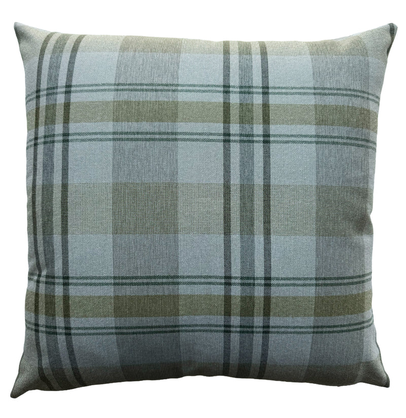 Merritt green plaid pillow cover