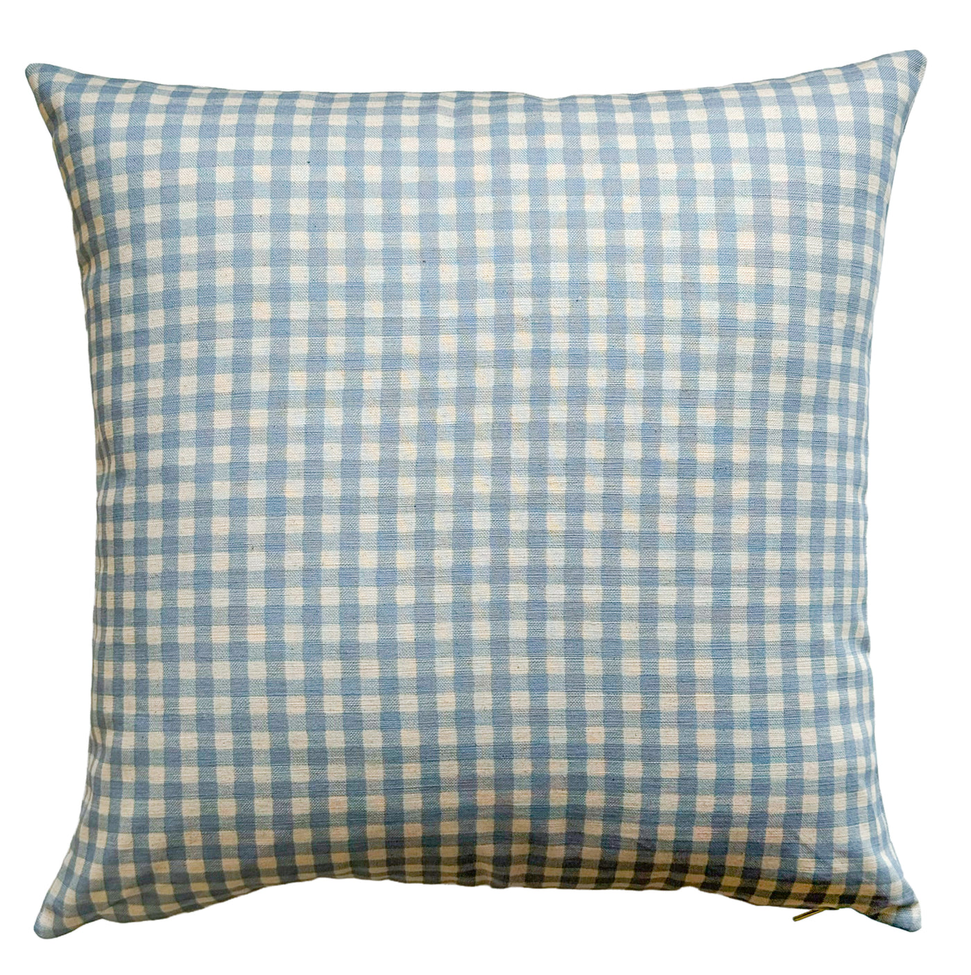 Clara blue gingham pillow cover