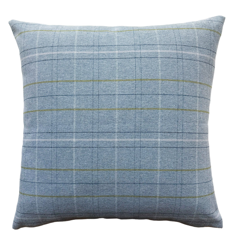 Darby blue plaid pillow cover