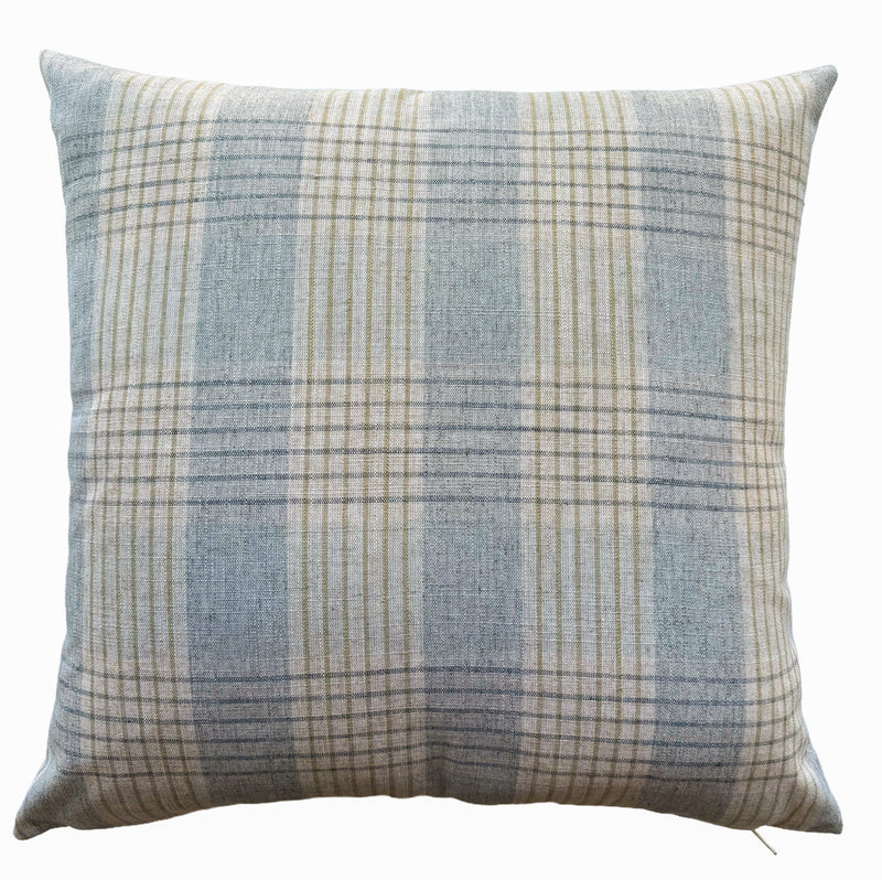 Hale blue plaid pillow cover