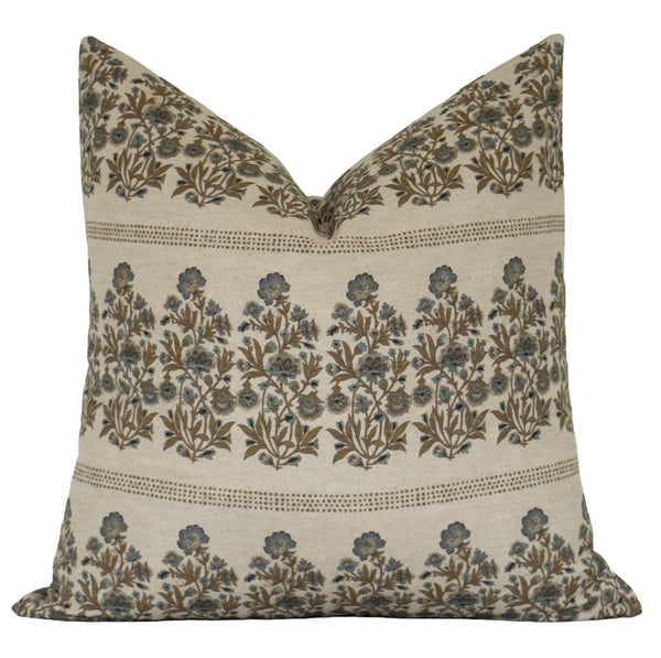 Scout neutral block print pillow cover