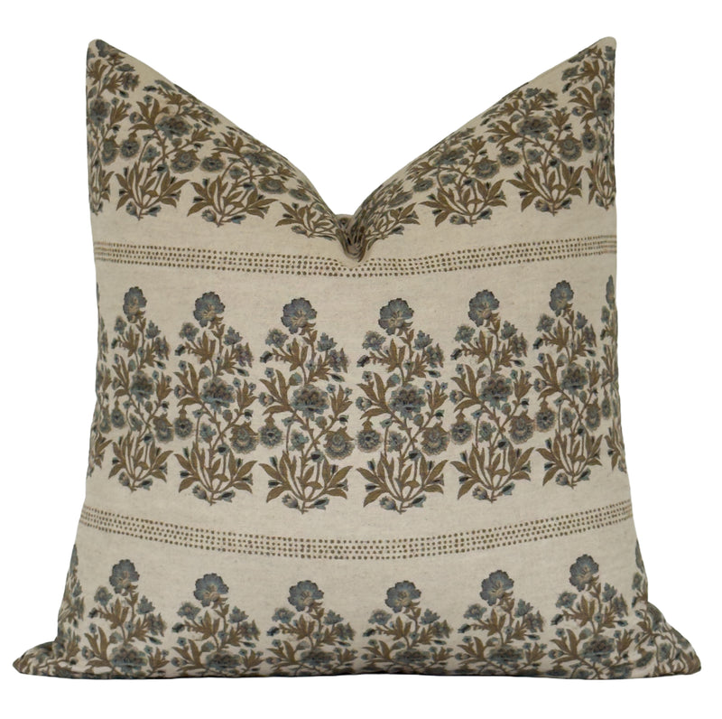 Scout neutral block print pillow cover