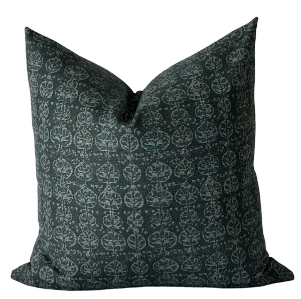 Julian Navy navy floral pillow cover
