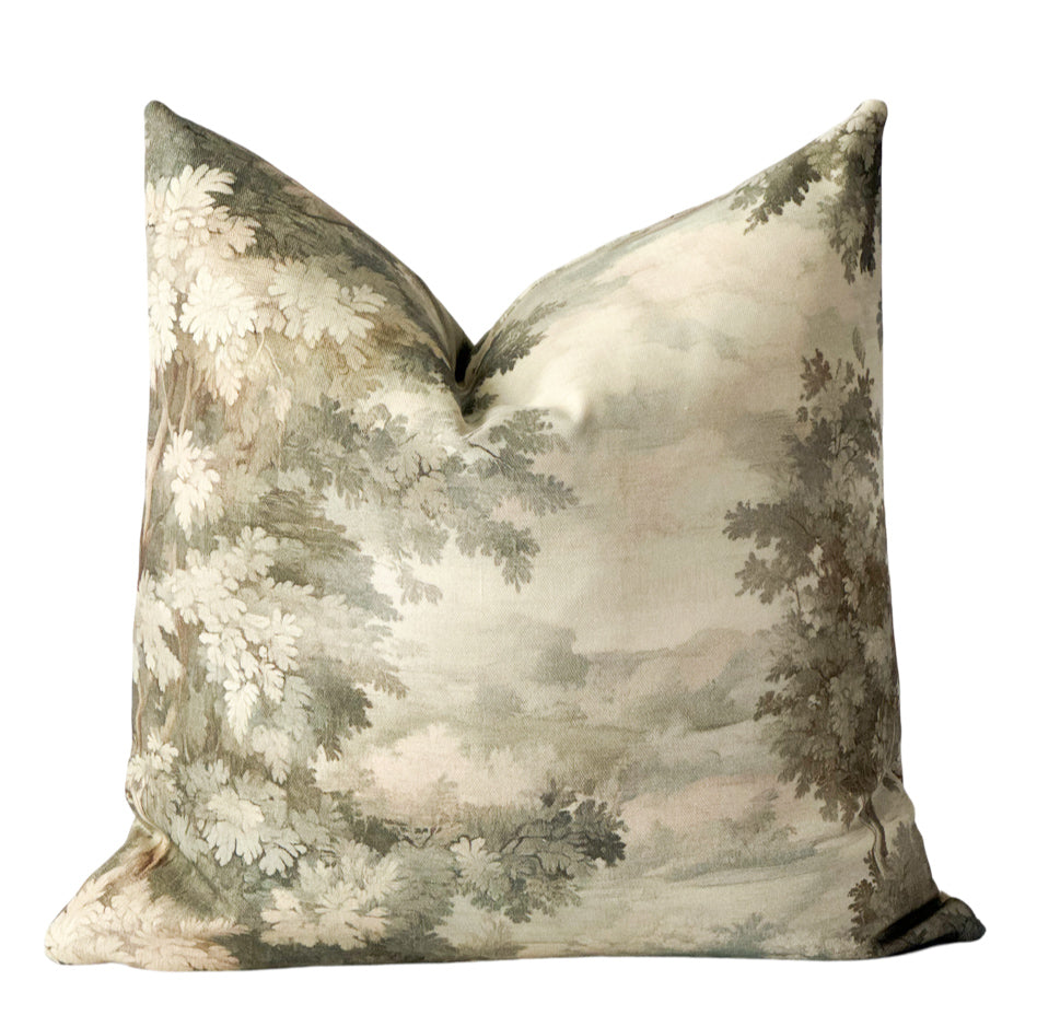 Mona green tapestry pillow cover