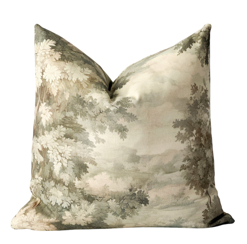 Mona green tapestry pillow cover