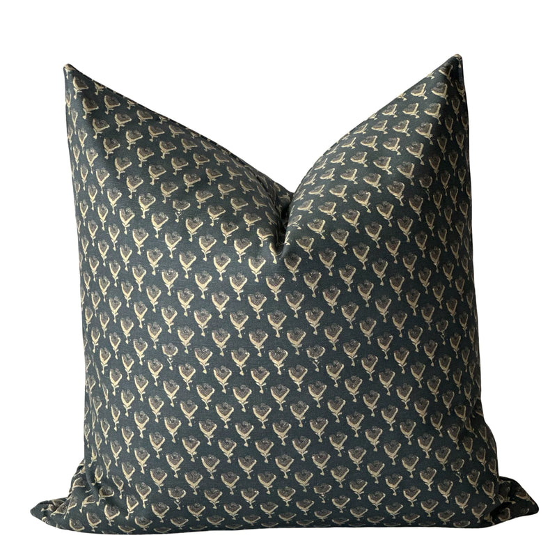 Alfie navy floral pillow cover