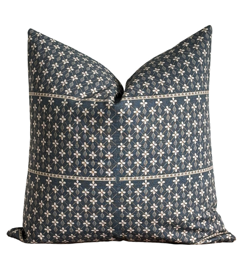 Rocco navy geometric pillow cover