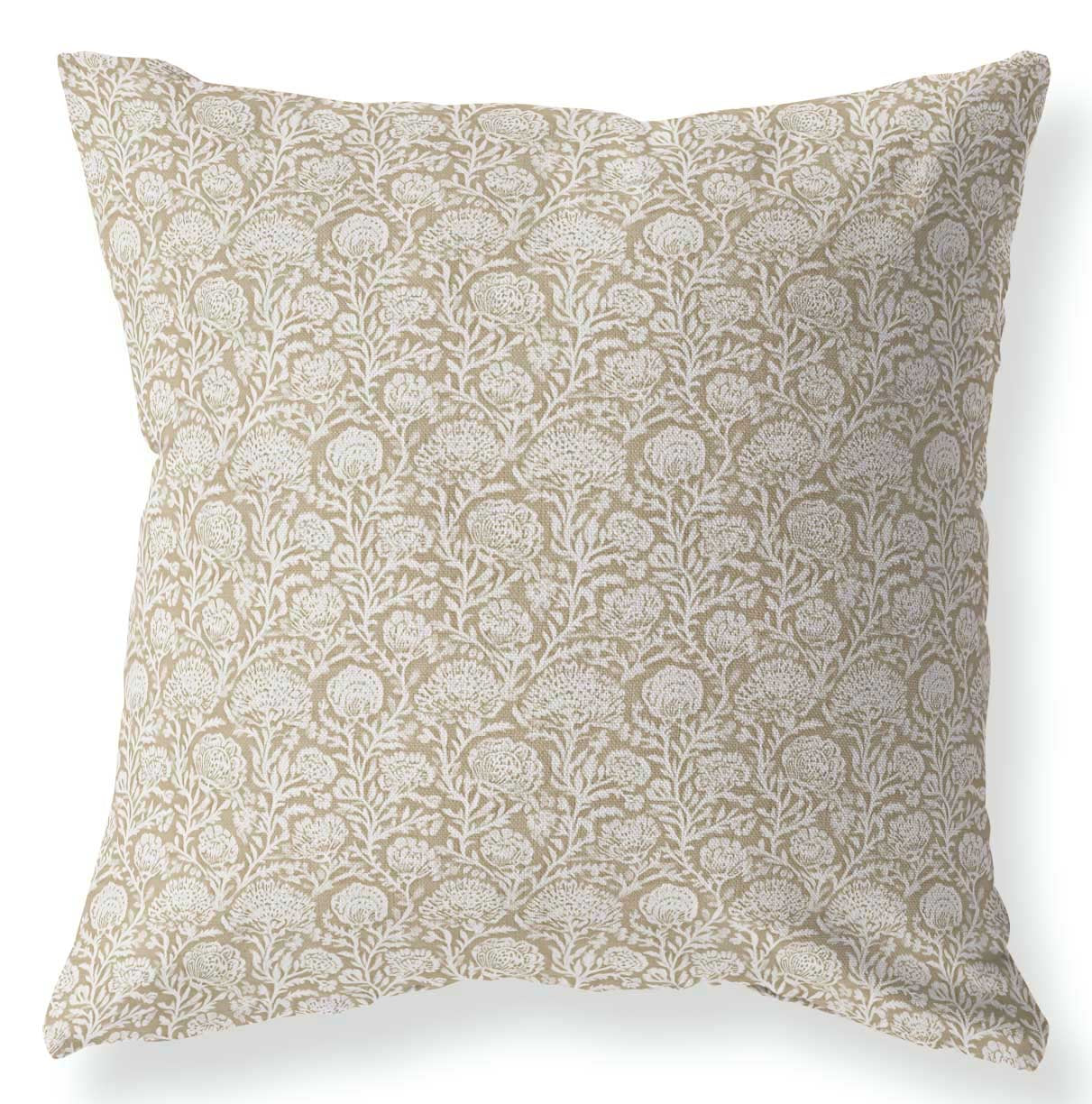 Allie Natural neutral floral pillow cover